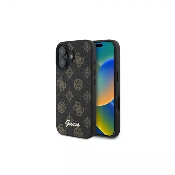 Guess Peony Script MagSafe Case for iPhone 16 Plus (Black)