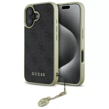 Guess GUHCP16SGF4GGR iPhone 16 6.1 inch Black Hardcase 4G Charms Collection