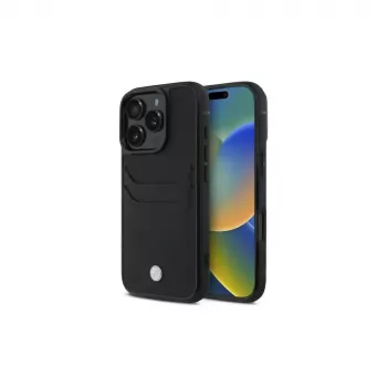 BMW Signature Leather Hardcase with Card Slot for Apple iPhone 16 Pro Max 6.9