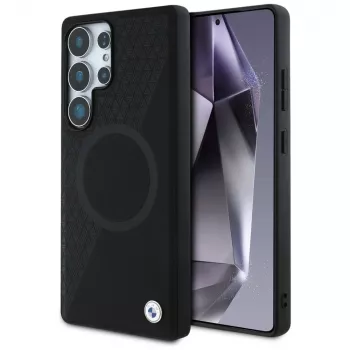 BMW Leather Half-Texture MagSafe Case for Samsung Galaxy S25 Ultra Black