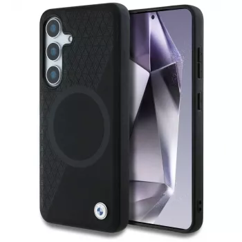 BMW Leather Half-Texture MagSafe Case for Samsung Galaxy S25 Black