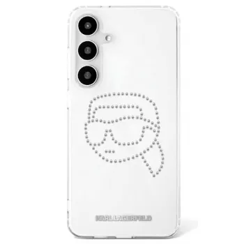 Karl Lagerfeld Rhinestones Karl Head Logo Case for Samsung Galaxy S25 (Transparent)