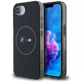 BMW IML Metal White Circle MagSafe Case for iPhone 16e / 17e, Black