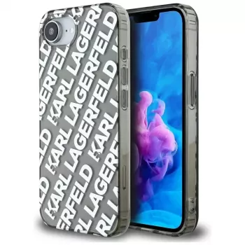 KARL LAGERFELD IML Repeat Logo Case for Apple iPhone 16e / 17e, Silver
