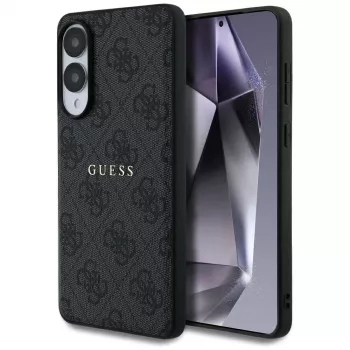 Guess 4G Ring Classic Logo MagSafe Case for Samsung Galaxy S25 Edge (Black)