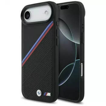 BMW M Tricolor Metal Logo MagSafe Case for Apple iPhone Air, Black