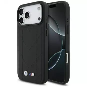 BMW M Quilted Logo MagSafe Case for Apple iPhone 17 Pro Max, Black