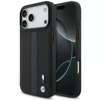 BMW M Perforated Stripe Logo MagSafe Case for iPhone 17 Pro Max Blue