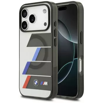 BMW M IML Metal Buttons Tricolor Lines MagSafe Case for iPhone 17 Pro Max Anthracite