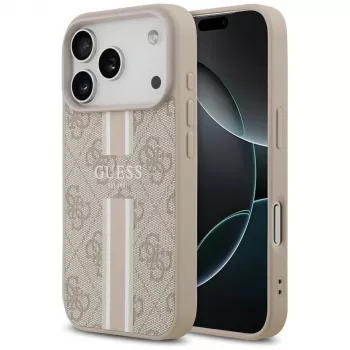 Guess 4G Printed Stripes MagSafe Case for iPhone 17 Pro (Pink)