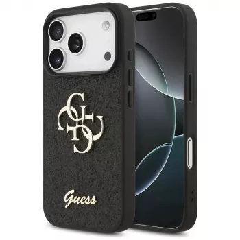 Guess Fixed Glitter Big 4G Case for iPhone 17 Pro, black