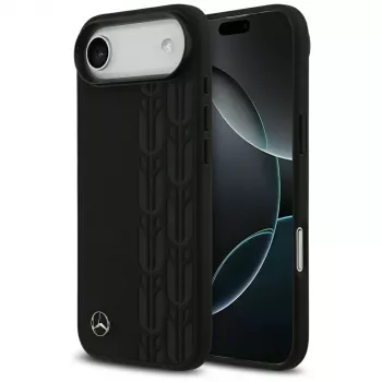 Mercedes-Benz Laurel Leaves Leather MagSafe Case for iPhone Air – Black