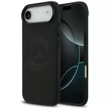 Mercedes Leather Vintage Logo MagSafe Case for iPhone Air Black