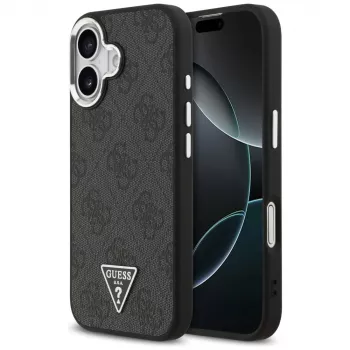 Guess 4G Triangle Logo MagSafe Case for iPhone 17 – Black