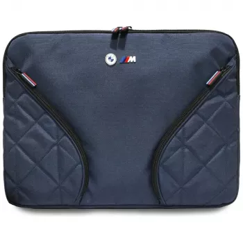 BMW Nylon Laptop Sleeve 16 inch Navy Blue with Metal Logo