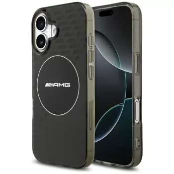 Mercedes AMG Double Layer Transparent Smoked MagSafe Case for iPhone 17, Black