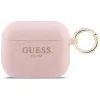 Guess Silicone Glitter Ring Case for AirPods Pro 3, Pink