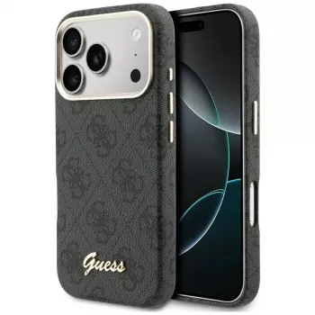 Guess 4G Script MagSafe Case for iPhone 17 Pro, black