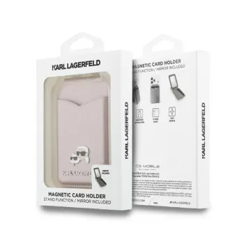 Karl Lagerfeld Stand Mirror MagSafe Wallet, Pink