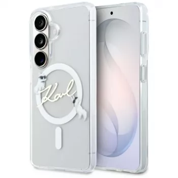 KARL LAGERFELD IML KC Script MagSafe Case for Samsung Galaxy S26+, Transparent