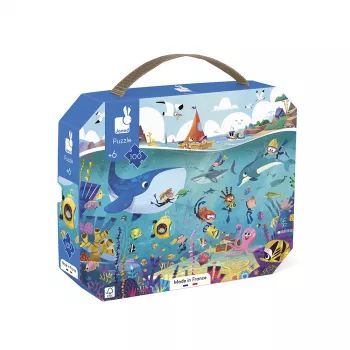 Janod Puzzle in Suitcase Underwater World 100 Pieces 6+ Made in France