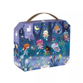 Janod Fairies and Water Lilies Magnetic Set in Case, 36 Pieces