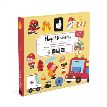 Janod Magneti'stories Fire Brigade Magnetic Story Set - 30 Pieces