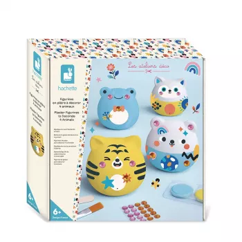 Janod Creative Kit Plaster Animal Figures Decoration 4 Pieces 6+