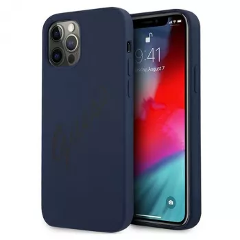 Guess Script Vintage Hard Case for Apple iPhone 12 / iPhone 12 Pro 6.1 inch Blue