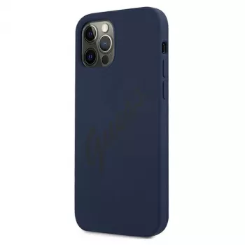 Guess Script Vintage Hard Case for Apple iPhone 12 / iPhone 12 Pro 6.1 inch Blue