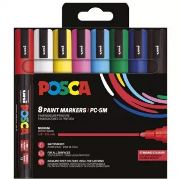 POSCA Uni-Ball Marker UNI PC-5M 8-Piece Basic Set (182558)