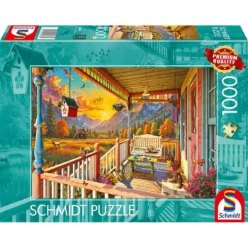 SCHMIDT SPIELE Bergland-Veranda (1000 Pieces) Puzzle