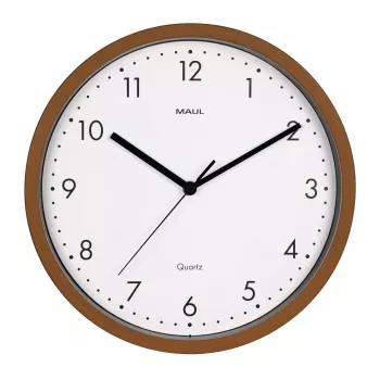 MAUL 9051476 Quartz Wall Clock 30 cm x 5 cm Wood (Dark) White