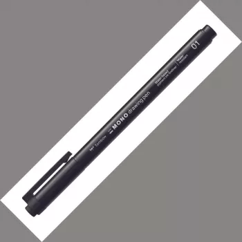 Tombow Mono Fineliner Drawing Pen 01 Tip 0.24mm Line Black 12-Pack