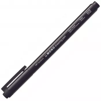 Tombow MONO Drawing Pen Fineliner 02 - Black - 0.30 mm Line Width