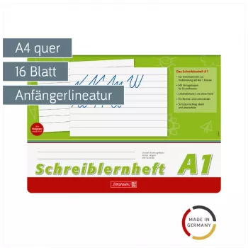BRUNNEN Handwriting Exercise Book A4q 16 Sheets Lined without Margin - A1
