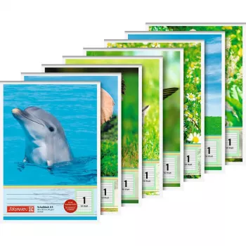 BRUNNEN College Notebook Ruling 1 11 Line Systems Contrast Ruling Lined DIN A5