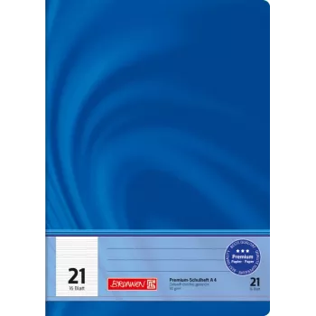 BRUNNEN Vivendi School Exercise Book Ruling 21, Lined Without Margin, A4, 16 Sheets