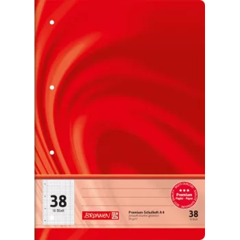 BRUNNEN Vivendi School Exercise Book A4, Ruling 38, Squared, 32 Pages, Inner and Outer Margin