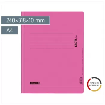 BRUNNEN FACT!plus Spiral Folder Cardboard Pink A4