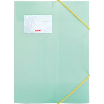 BRUNNEN Colours of Summer Collection file folder, A4, assorted colours, 3-Pack, polypropylene, elastic band closure, 150-sheet capacity