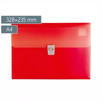 BRUNNEN FACT!pp organiser folder 10 compartments red A4 polypropylene