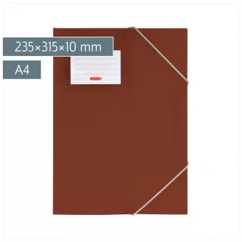 BRUNNEN FACT!pp document folder A4 brown transparent