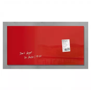 SIGEL Artverum GL147 Magnetic Glass Board 910x460 mm, White, Frameless, Wall-Mounted