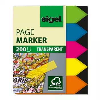 SIGEL HN613 Index Tabs Self-Adhesive 45x60mm White 200 Pieces