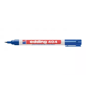 EDDING 404 Permanent Marker for Glass, Metal, Plastic - Black - 1 mm Round Tip
