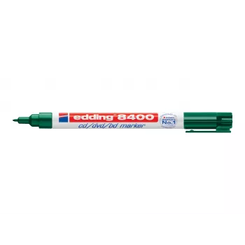 EDDING 8400 CD/DVD/BD Permanent Marker - Black - 0.5-1 mm Round Tip
