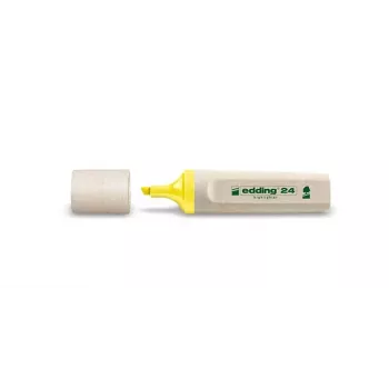 edding 24 EcoLine Highlighter, Yellow, Chisel Tip 2-5 mm, Pack of 10