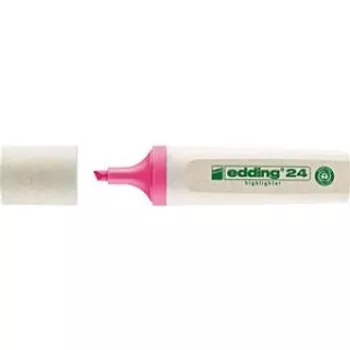 EDDING EcoLine 24 Highlighter - Pink - 10 Pieces - 2-5 mm Chisel Tip - Water-Based Ink - 90% Recycled Plastic