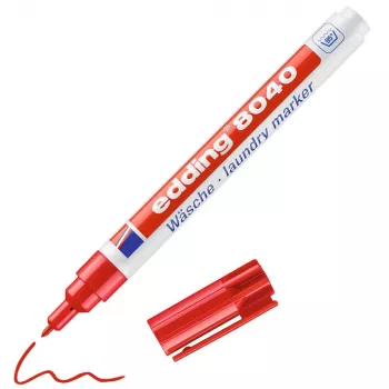 EDDING 8040 Laundry Marker 1.0 mm Red Round Tip